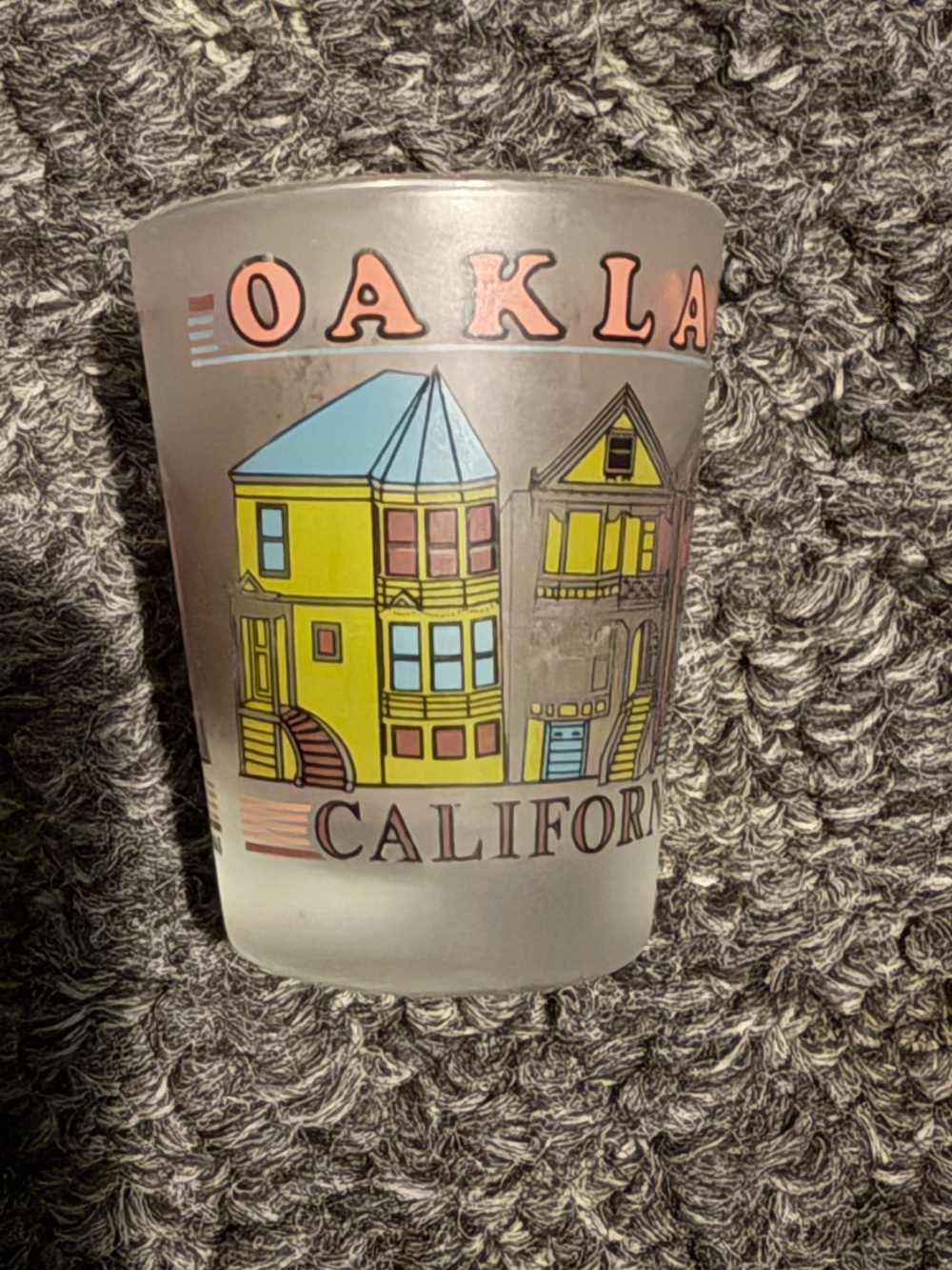 Oakland California Frosted Shot Glass Souvenir